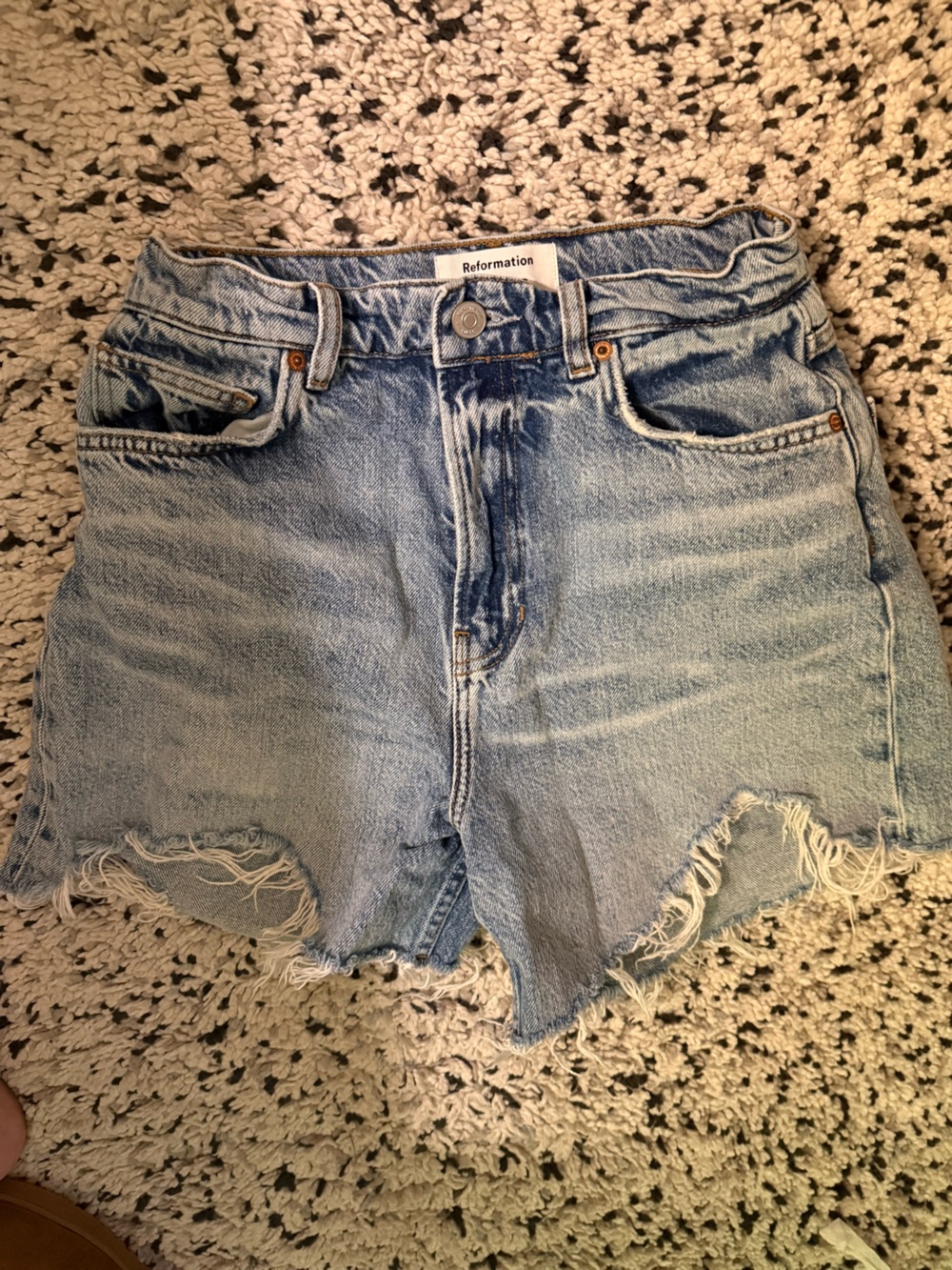 Reformation Light Blue Denim Jean shorts